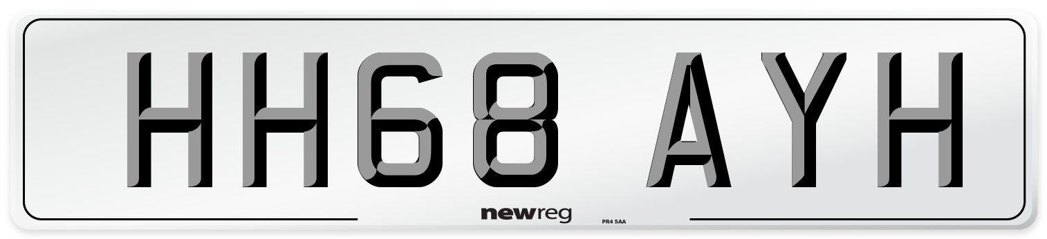HH68 AYH Number Plate from New Reg